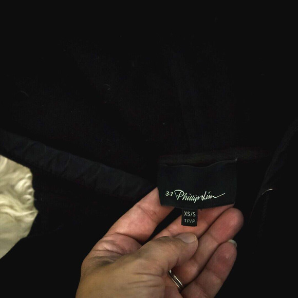 3.1 Phillip Lim Size XS Small S Black Voted Embroidered Hoodie Cotton Sweatshirt - Picture 4 of 8